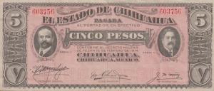 Gallery image for Mexico, Revolutionary pS531f: 5 Pesos