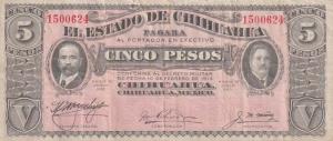 Gallery image for Mexico, Revolutionary pS532A: 5 Pesos