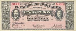 Gallery image for Mexico, Revolutionary pS532a: 5 Pesos