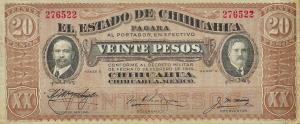 Gallery image for Mexico, Revolutionary pS536b: 20 Pesos