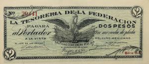 Gallery image for Mexico, Revolutionary pS646: 2 Pesos