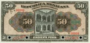 Gallery image for Mexico, Revolutionary pS688s: 50 Pesos