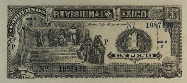 Front of Mexico, Revolutionary pS710a: 1 Peso from 1916