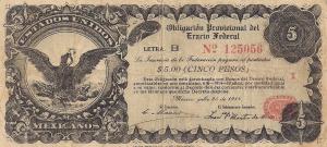 Gallery image for Mexico, Revolutionary pS714: 5 Pesos