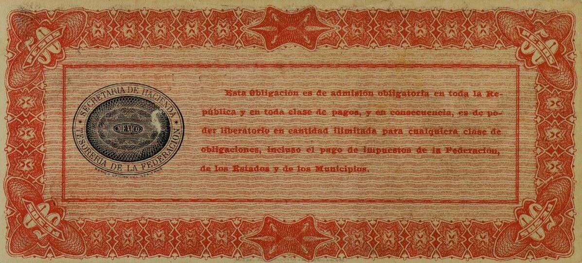 Back of Mexico, Revolutionary pS716: 50 Pesos from 1914