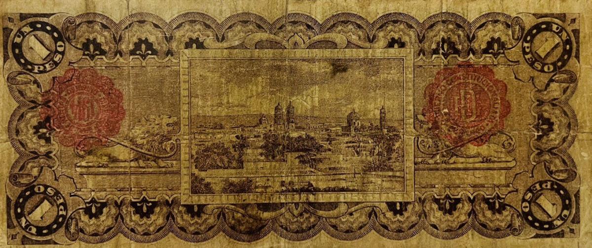 Back of Mexico, Revolutionary pS738: 1 Peso from 1914