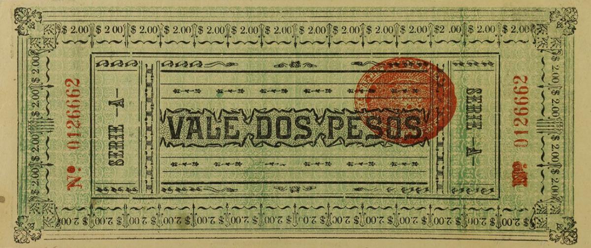 Back of Mexico, Revolutionary pS912: 2 Pesos from 1916