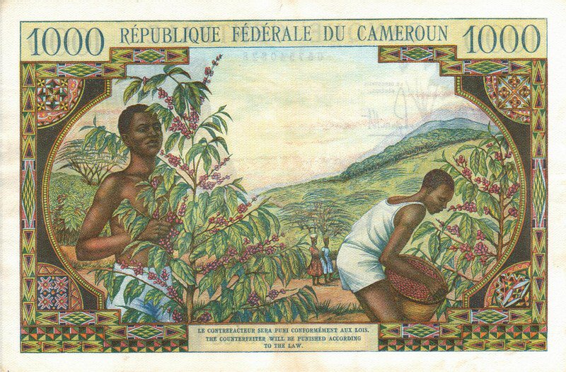 Back of Cameroon p12a: 1000 Francs from 1962