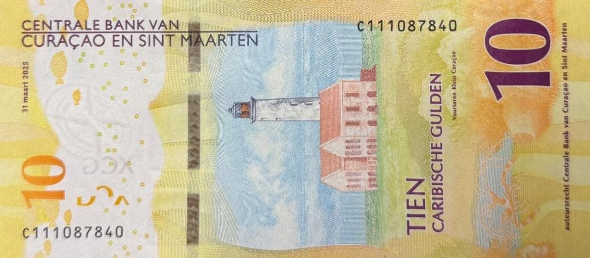 Back of Curacao and Saint Martin p1a: 10 Gulden from 2025