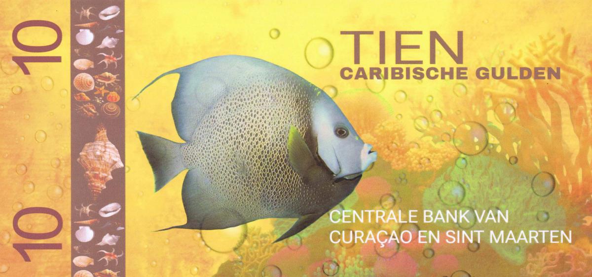 Front of Curacao and Saint Martin p1b: 10 Gulden from 2025