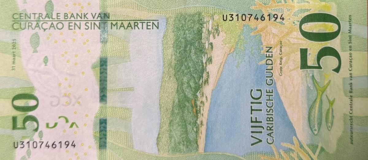 Back of Curacao and Saint Martin p3: 50 Gulden from 2025