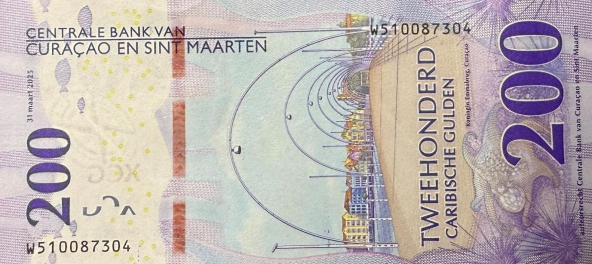 Back of Curacao and Saint Martin p5: 200 Gulden from 2025