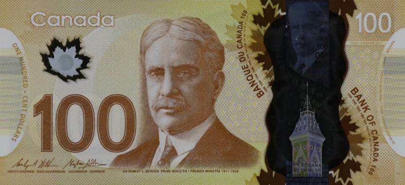 Front of Canada p110c: 100 Dollars from 2011