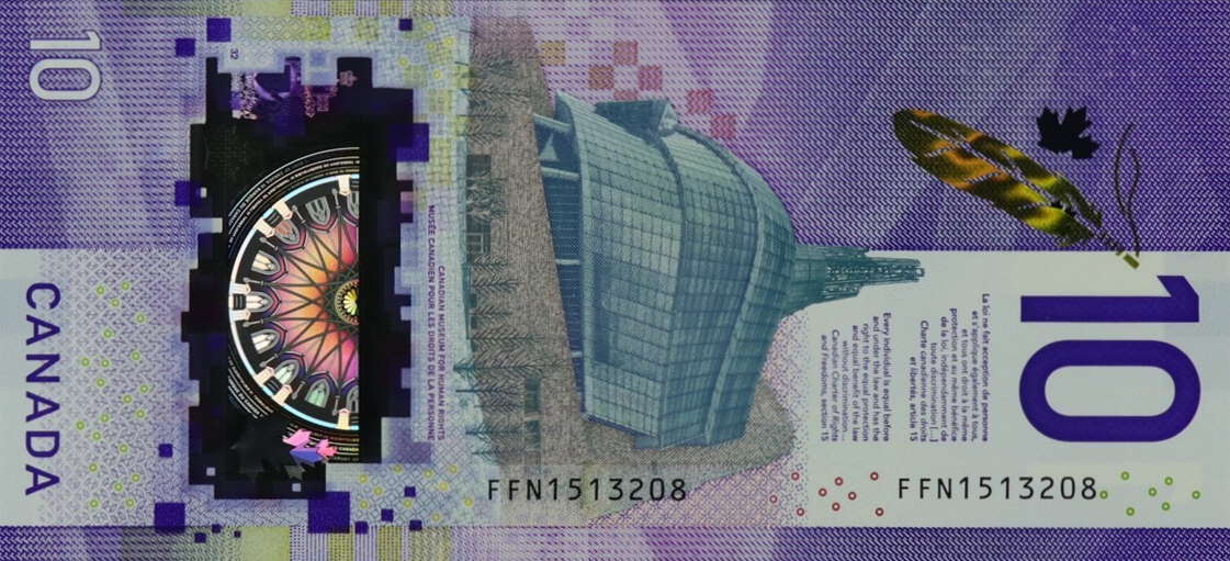 Back of Canada p113c: 10 Dollars from 2018