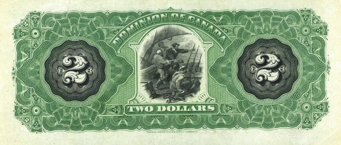 Back of Canada p21b: 2 Dollars from 1887
