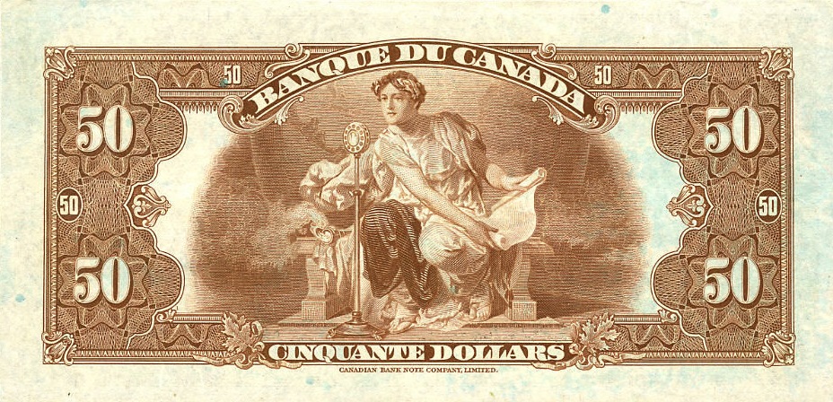 Back of Canada p51: 50 Dollars from 1935