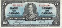 Gallery image for Canada p60c: 5 Dollars from 1937