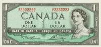 Gallery image for Canada p75d: 1 Dollar from 1954