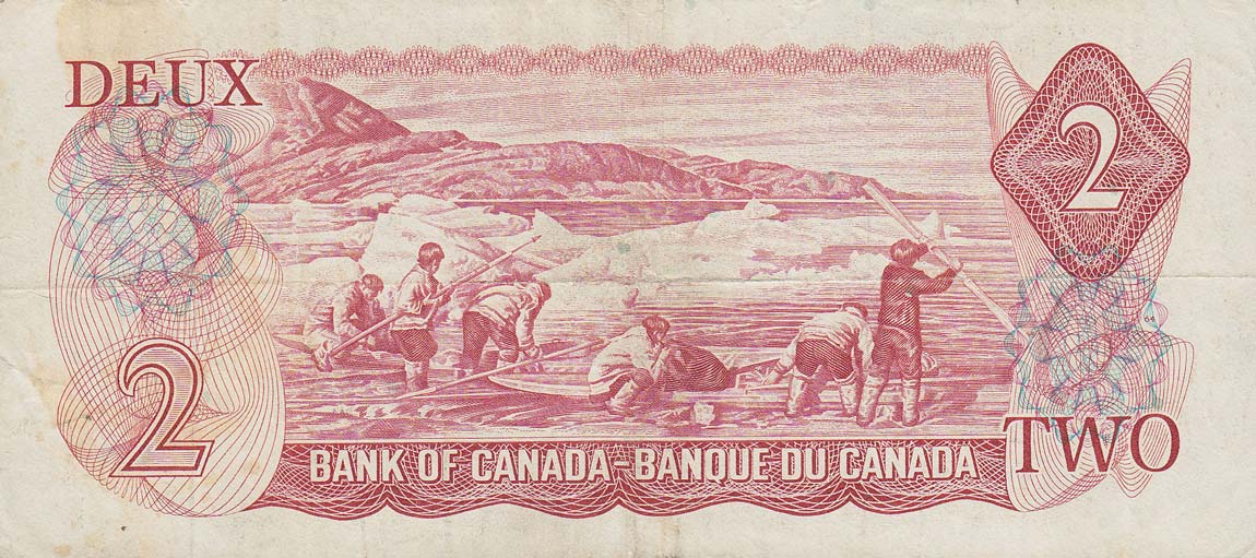 Back of Canada p86a: 2 Dollars from 1974