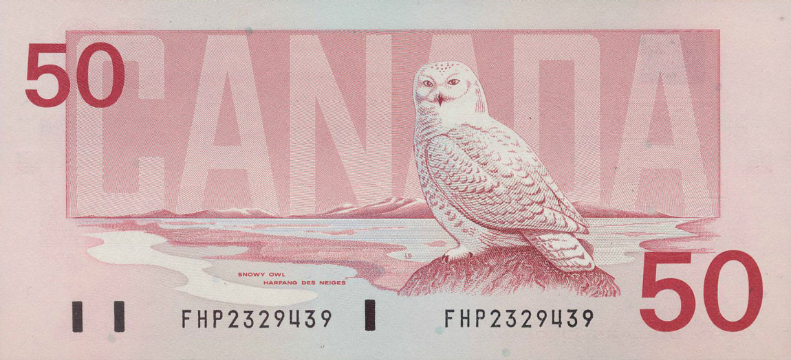 Back of Canada p98b: 50 Dollars from 1988