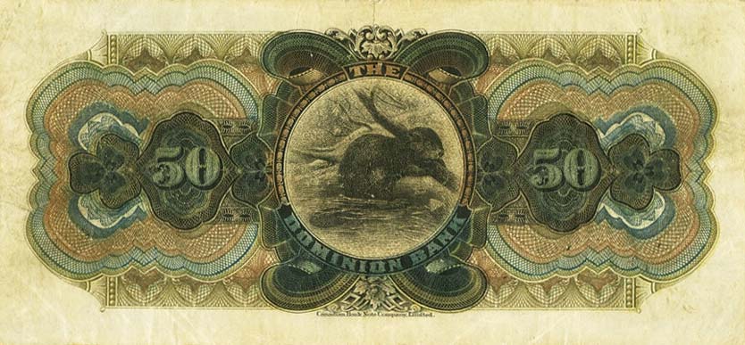 Back of Canada pS1027A: 50 Dollars from 1925