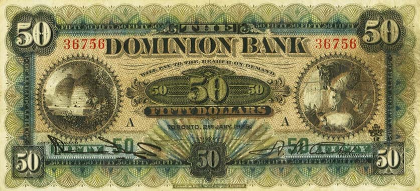 Front of Canada pS1027A: 50 Dollars from 1925
