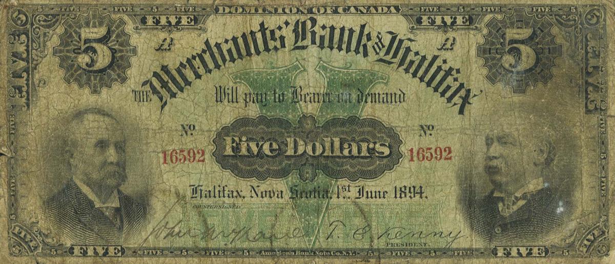 Front of Canada pS1187a: 5 Dollars from 1894
