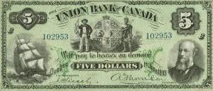 pS1488 from Canada: 5 Dollars from 1893