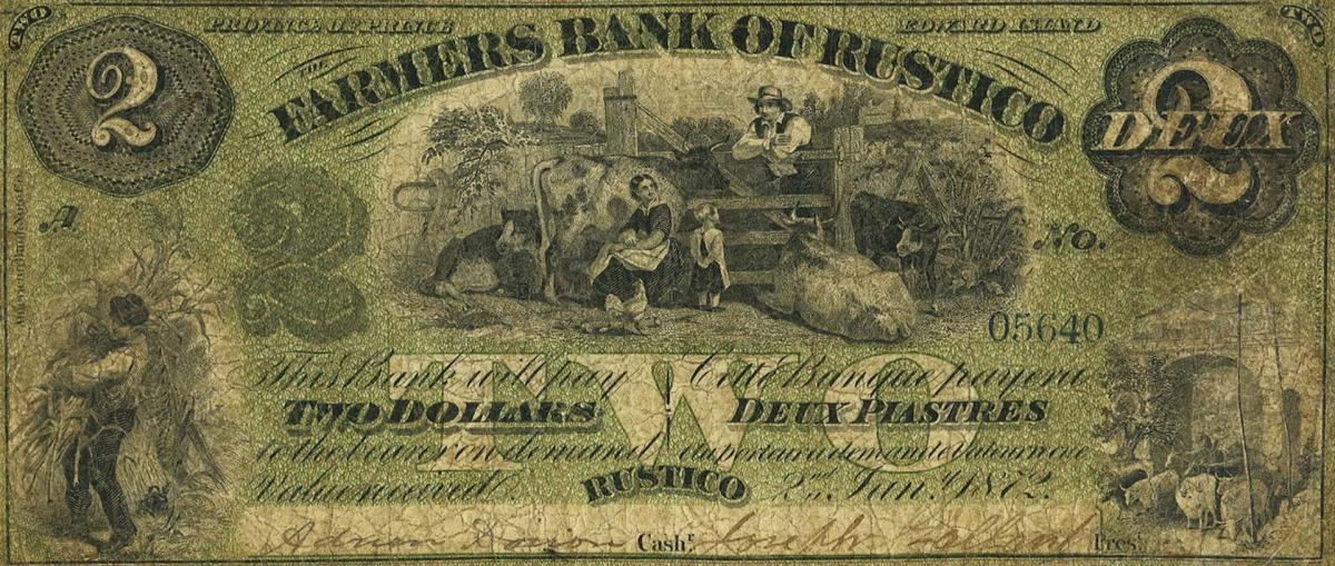 Front of Canada pS1775: 2 Dollars from 1872