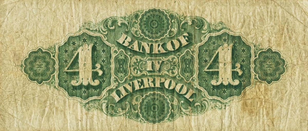 Back of Canada pS1830: 4 Dollars from 1871