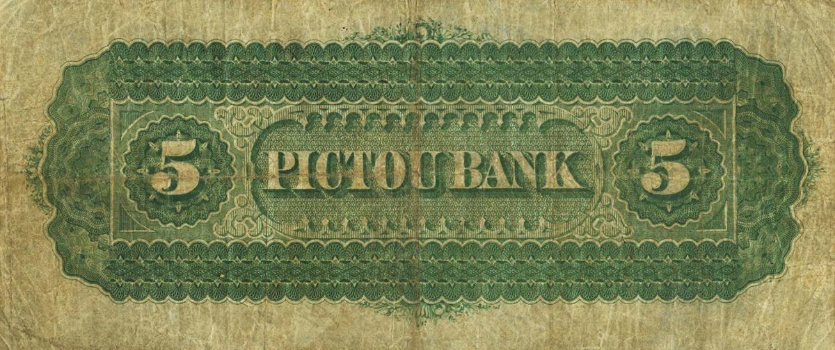 Back of Canada pS1920b: 5 Dollars from 1882