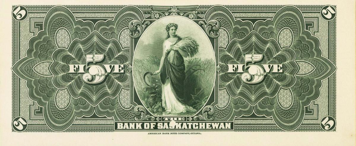 Back of Canada pS1960: 5 Dollars from 1913