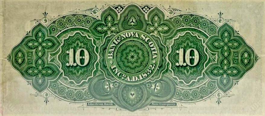 Back of Canada pS623d: 10 Dollars from 1919