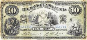 pS623f from Canada: 10 Dollars from 1877