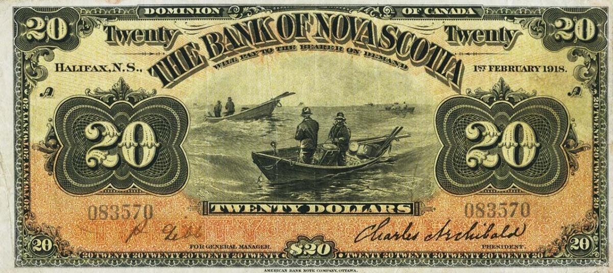 Front of Canada pS628b: 20 Dollars from 1903