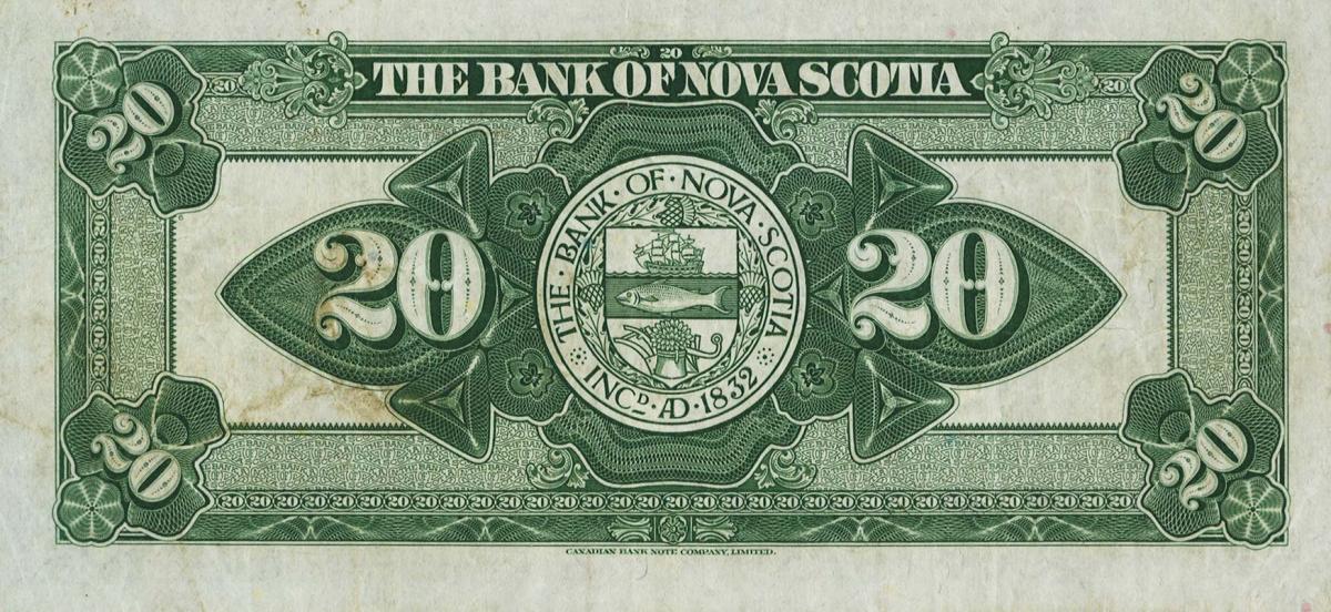 Back of Canada pS629a: 20 Dollars from 1925