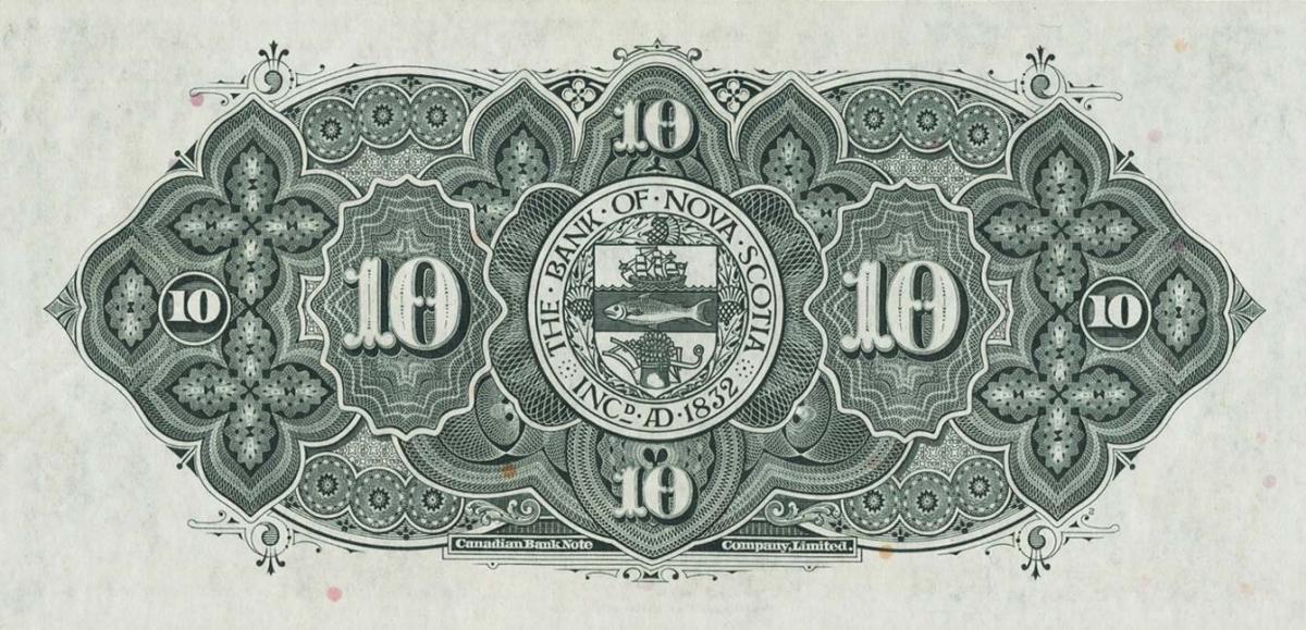 Back of Canada pS633: 10 Dollars from 1935