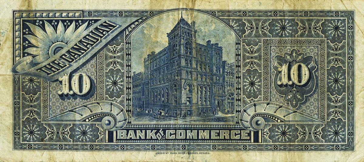 Back of Canada pS961g: 10 Dollars from 1888