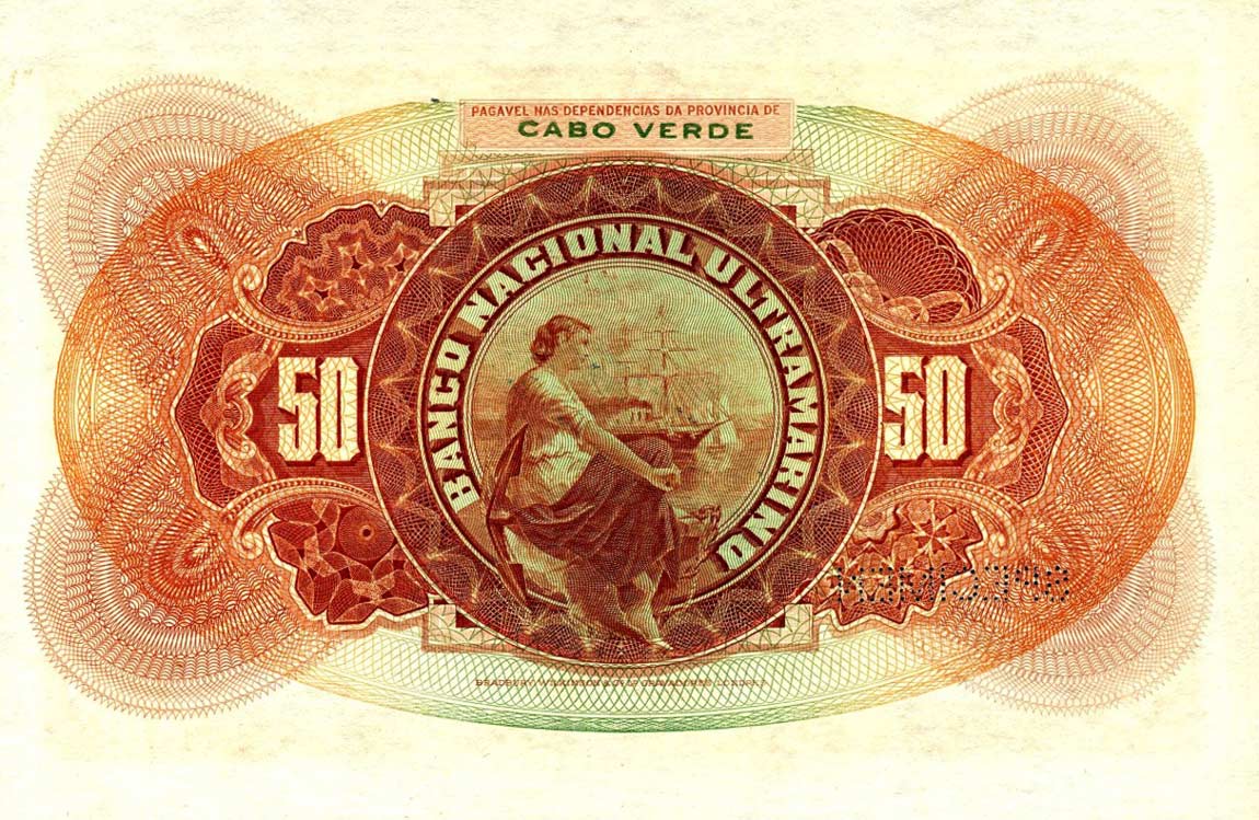 Back of Cape Verde p37s: 50 Escudos from 1921