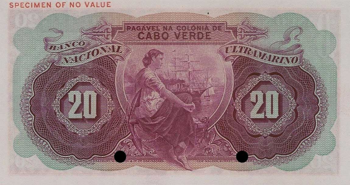 Back of Cape Verde p43ct: 20 Escudos from 1945