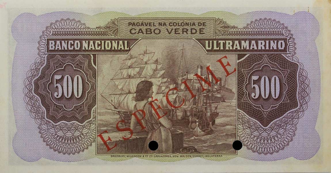 Back of Cape Verde p46s: 500 Escudos from 1945