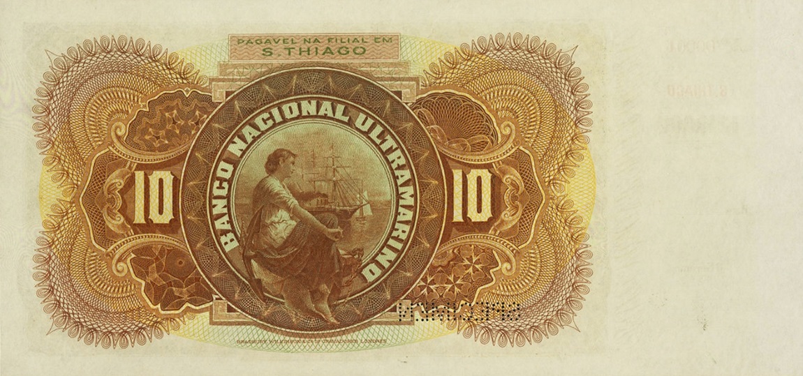 Back of Cape Verde p7s: 10 Mil Reis from 1909