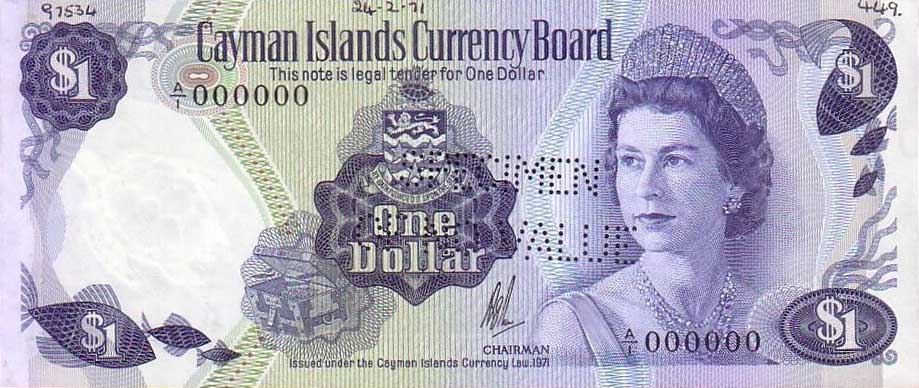 CAYMAN ISLANDS. Cayman Islands Currency Board. 1 Dollar