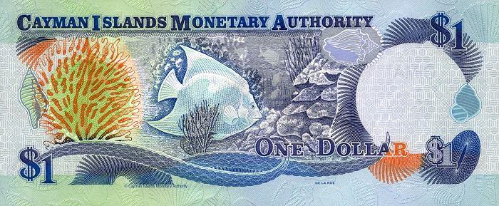 Back of Cayman Islands p21a: 1 Dollar from 1998