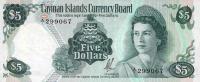 Gallery image for Cayman Islands p2a: 5 Dollars from 1971