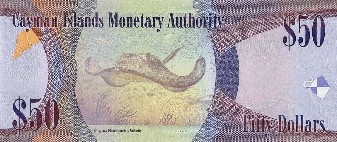 Back of Cayman Islands p42b: 50 Dollars from 2014