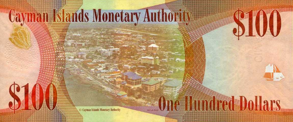 Back of Cayman Islands p43a: 100 Dollars from 2010