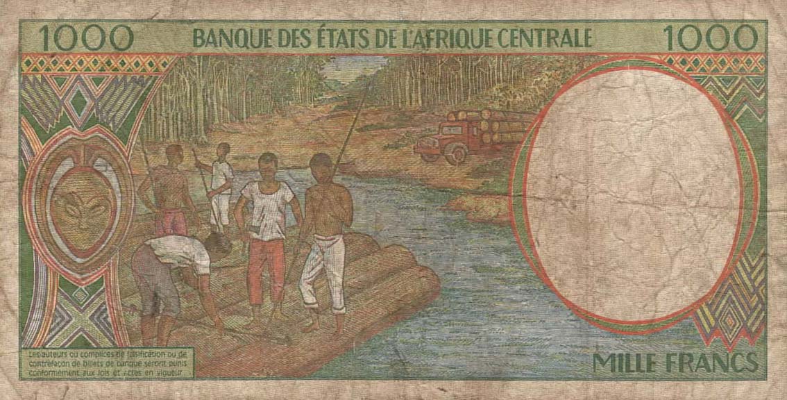 Back of Central African States p101Ch: 500 Francs from 2002