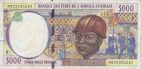 Gallery image for Central African States p304Fd: 5000 Francs