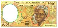 p603Pg from Central African States: 2000 Francs from 2000